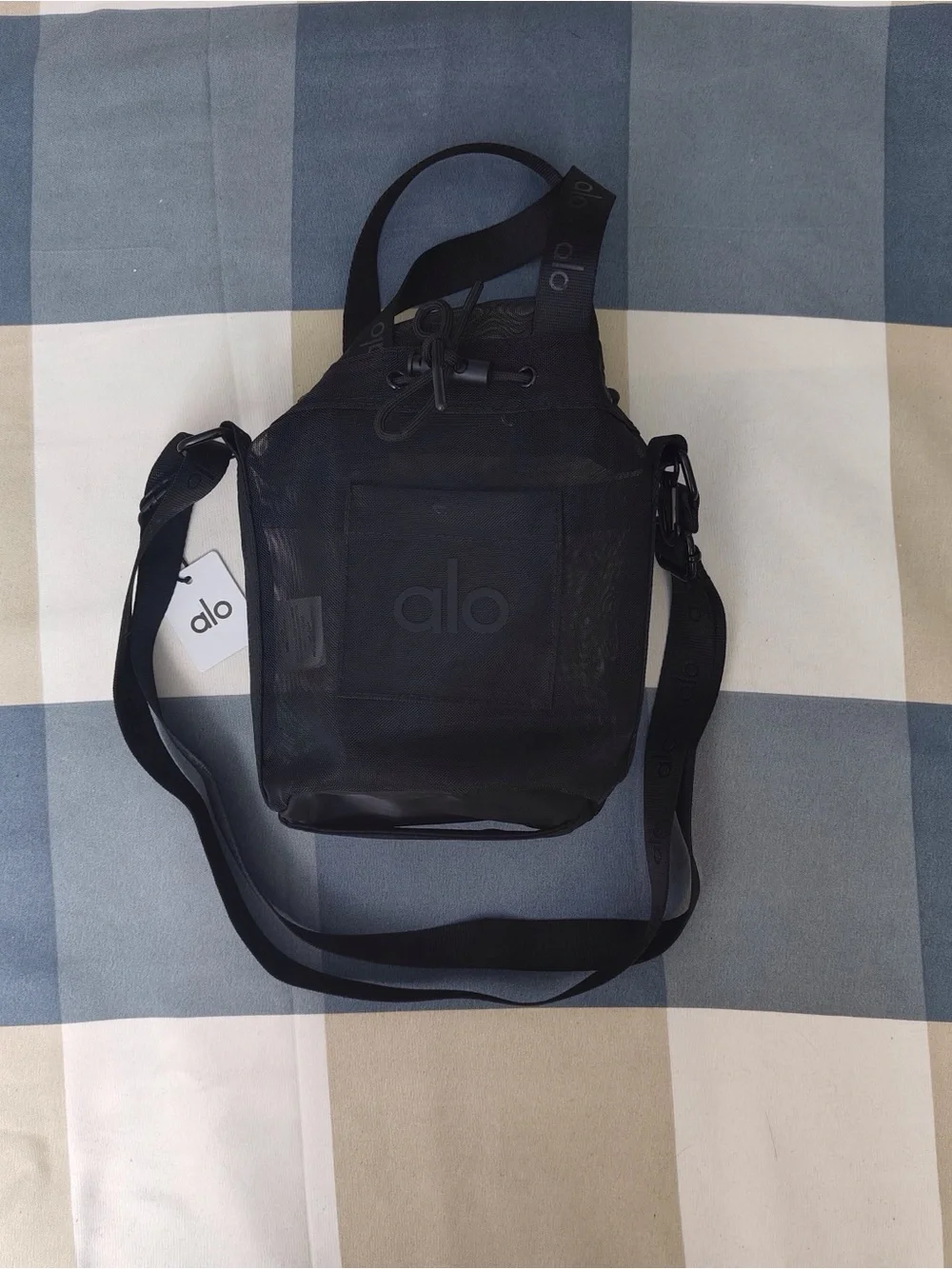 💝ALO Yoga Black Men's Messenger Mesh Crossbody Bag